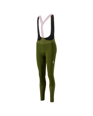 Cuissard long à bretelles Femme RC PRO WARM GORE-TEX +++ Vert Sapin/Rose