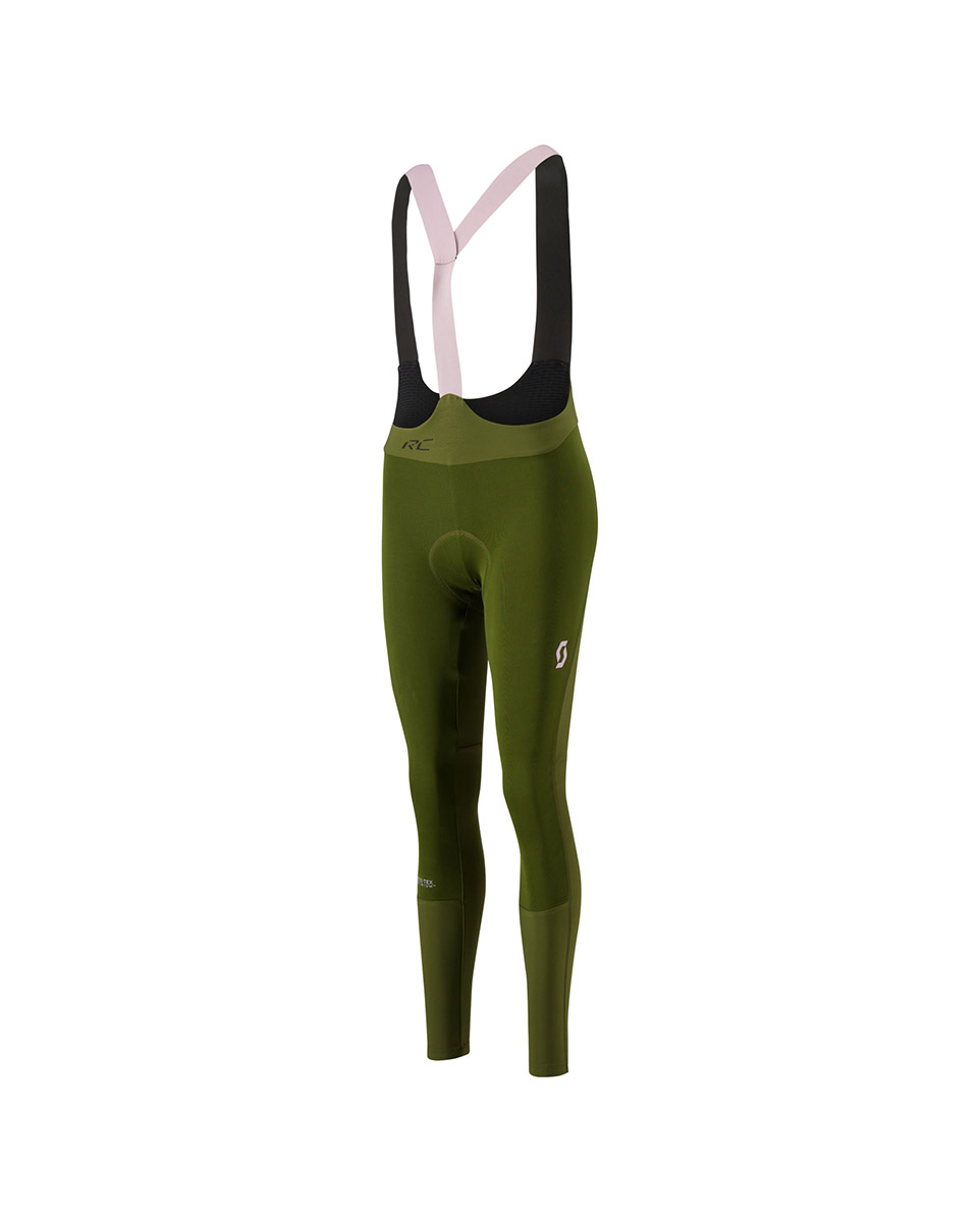 Cuissard long à bretelles Femme RC PRO WARM GORE-TEX +++ Vert Sapin/Rose